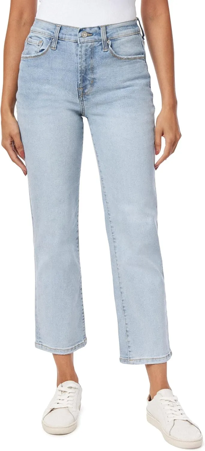 kensie Jeans for Women The Ella High-Rise Straight Leg 27-Inch Inseam, Sizes 0-16