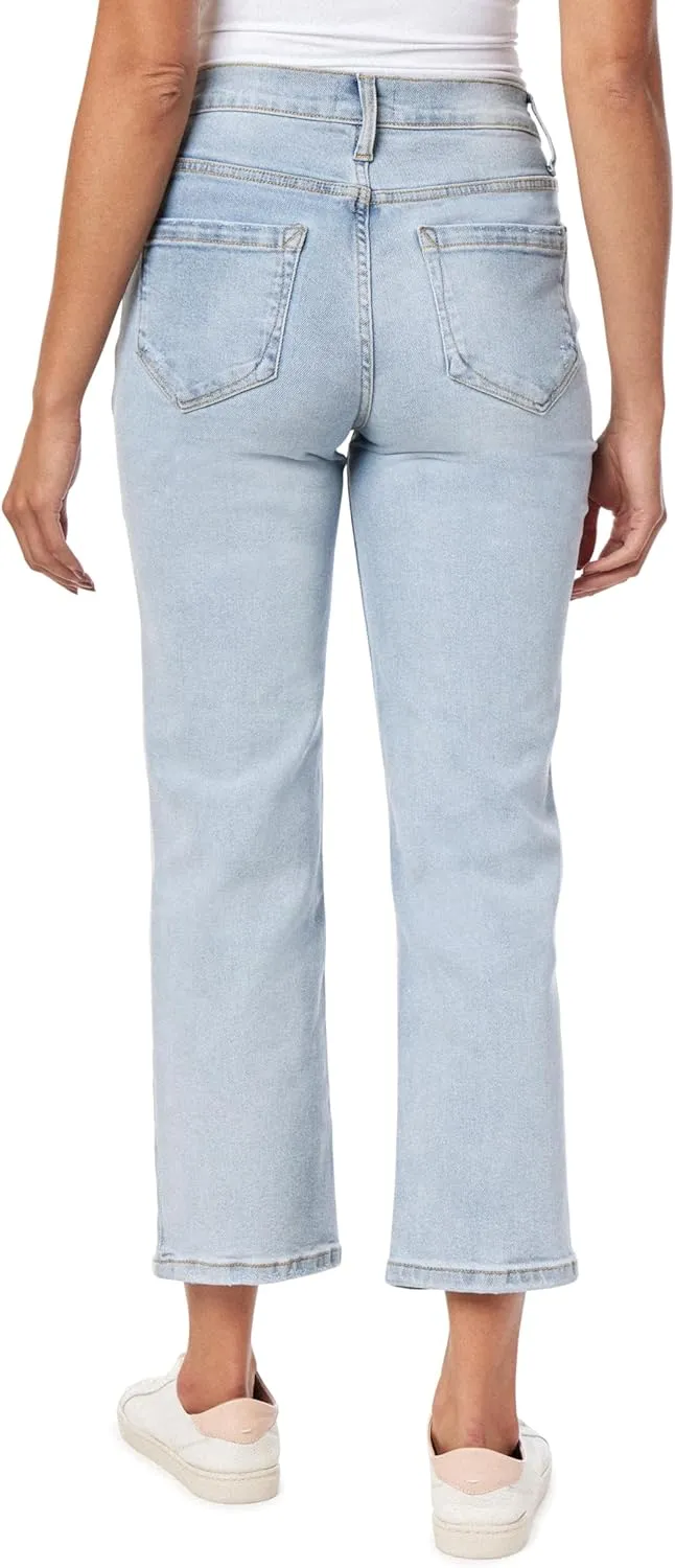 kensie Jeans for Women The Ella High-Rise Straight Leg 27-Inch Inseam, Sizes 0-16