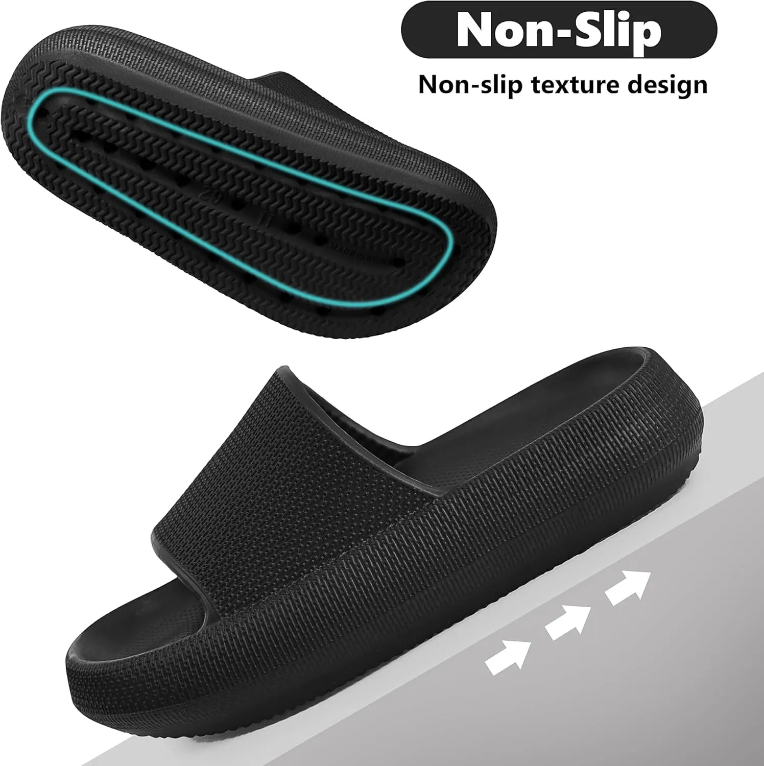 Kids Cloud Slides丨Pillow Sandals for Boys Girls丨Quick Drying Bathroom Shower Sandals丨Summer Beach Pool Slippers| Thick Sole Non-Slip