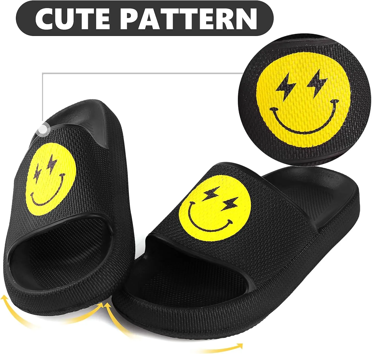 Kids Cloud Slides丨Pillow Sandals for Boys Girls丨Quick Drying Bathroom Shower Sandals丨Summer Beach Pool Slippers| Thick Sole Non-Slip