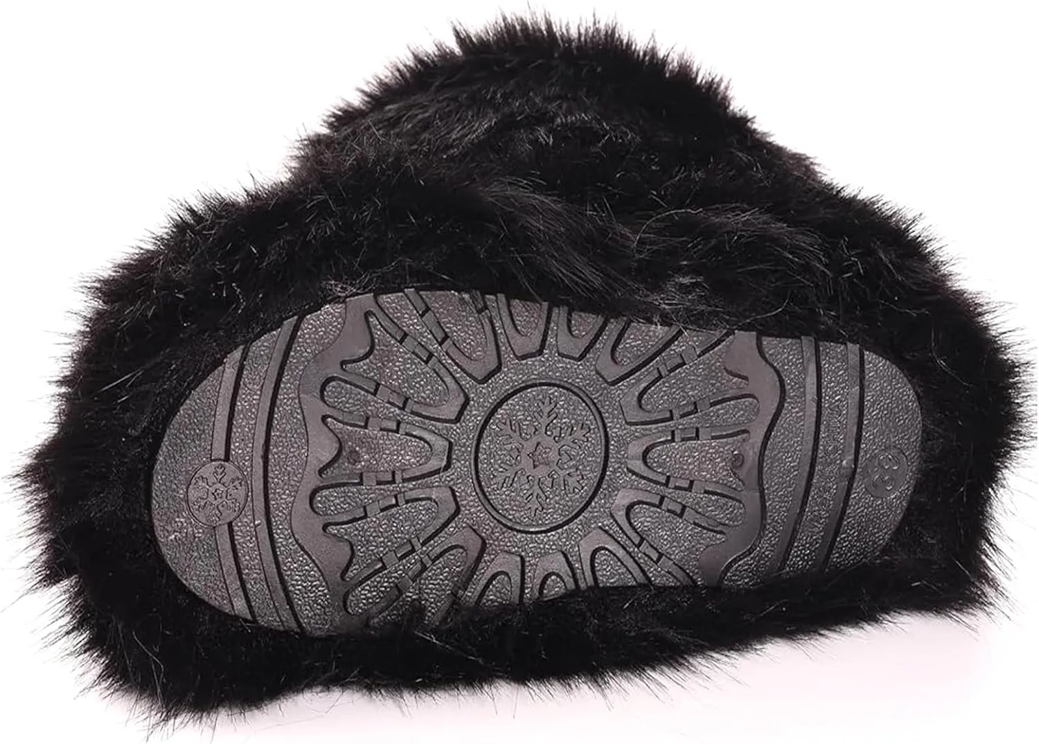 Kids Fur Boots Furry Boots for Girls Warm Faux Fur Snow Boots for Kids,Mid-Calf Flat