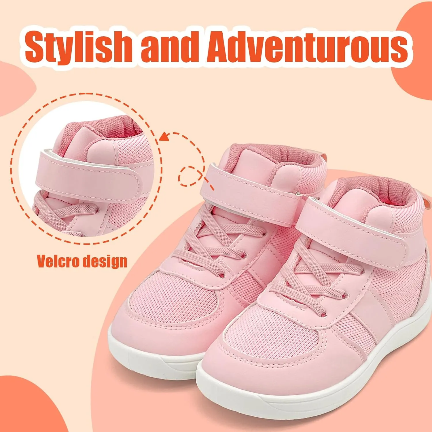 Kids High Top Barefoot Shoes Boys Girls Wrestling Shoes Anti-Skid Adventure Hiking Boots