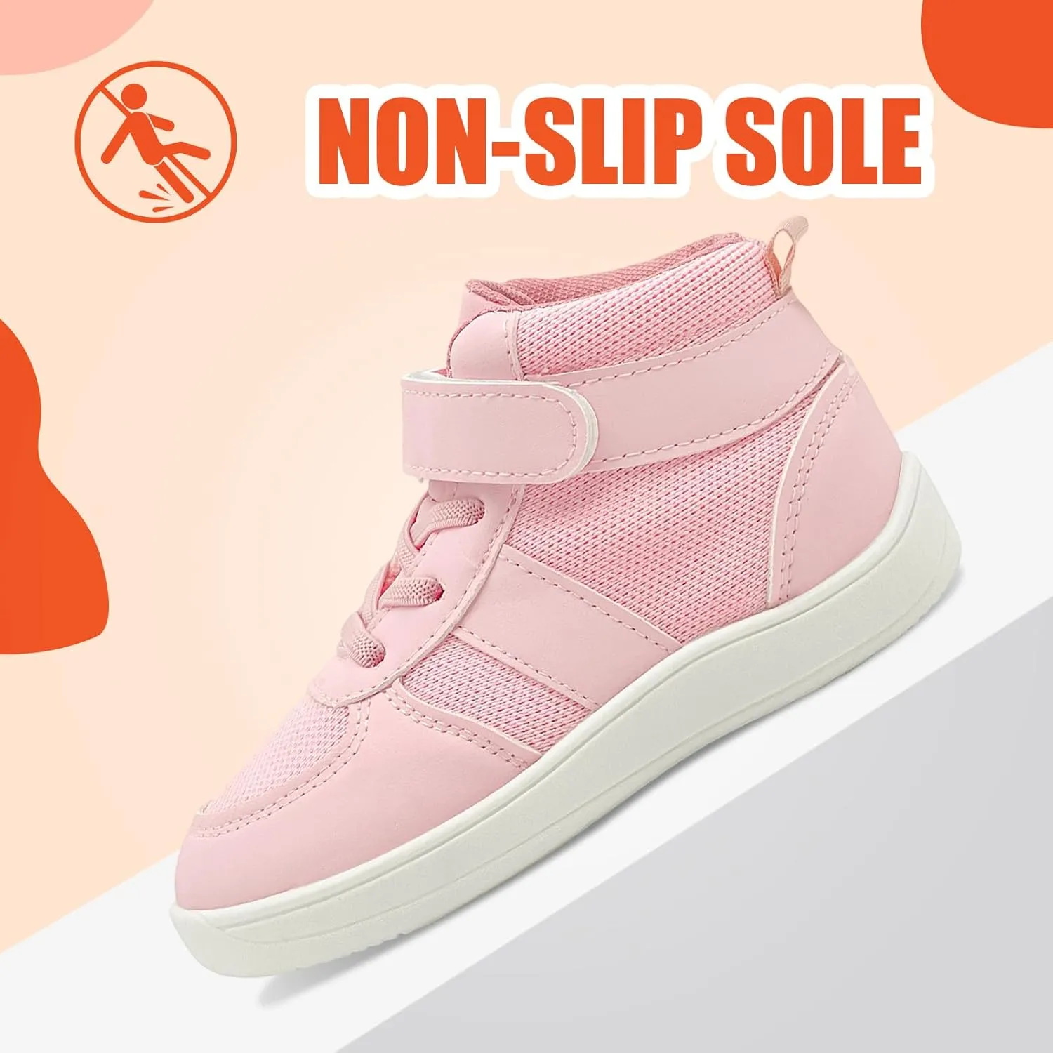 Kids High Top Barefoot Shoes Boys Girls Wrestling Shoes Anti-Skid Adventure Hiking Boots