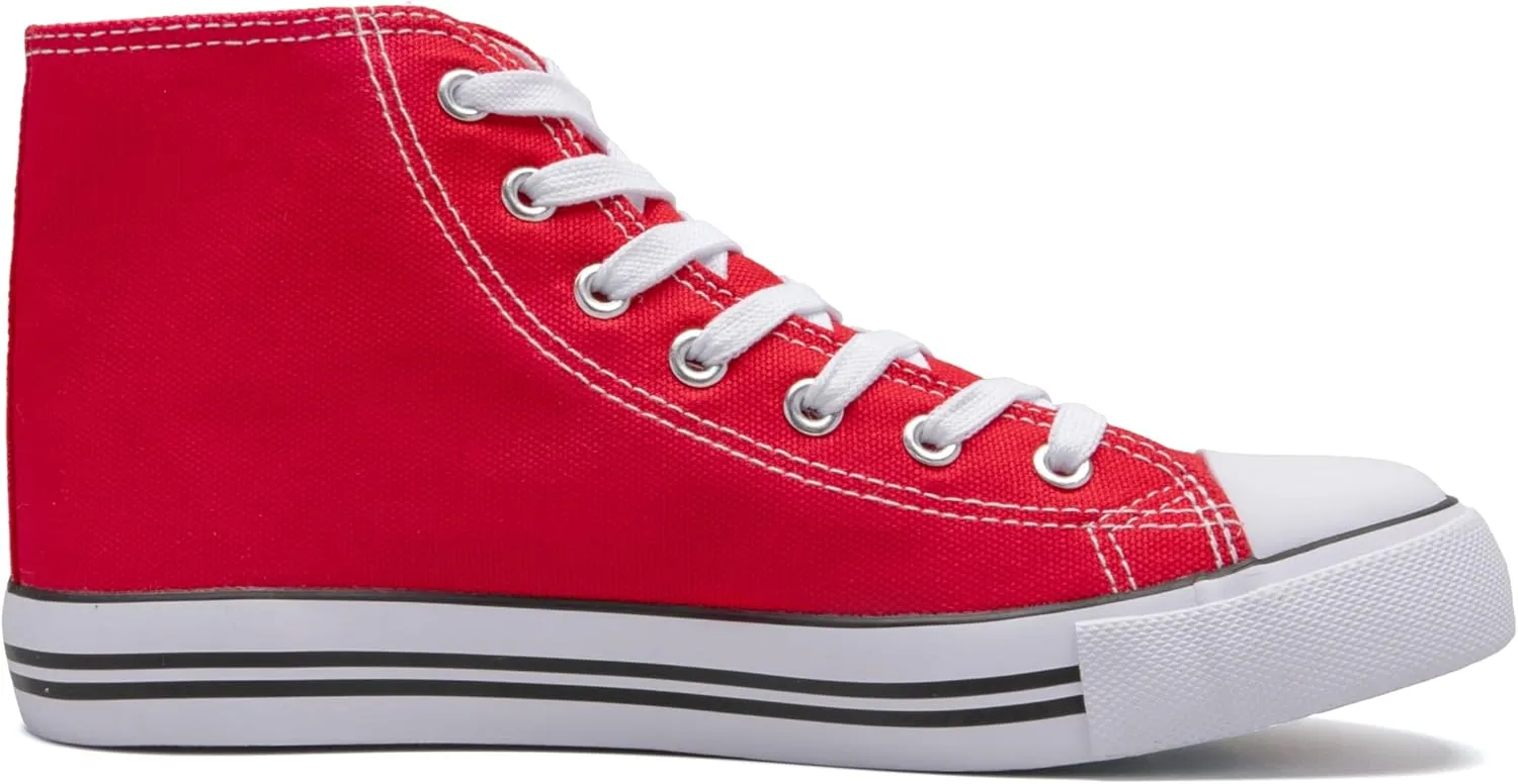 Kid's High Top Sneakers Classic High Tops Canvas Shoes for Girls and Boys, Lace up Tennis Shoes Fashion Canvas Sneakers Casual Shoes for Walking