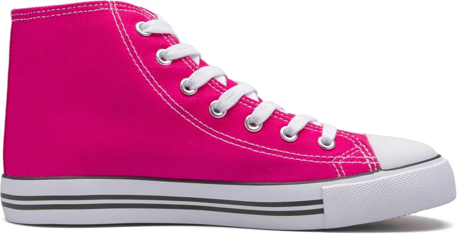 Kid's High Top Sneakers Classic High Tops Canvas Shoes for Girls and Boys, Lace up Tennis Shoes Fashion Canvas Sneakers Casual Shoes for Walking