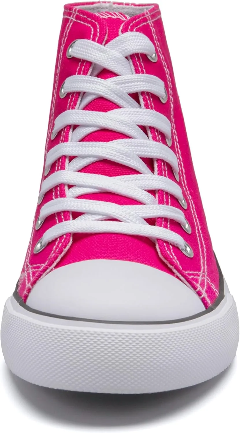 Kid's High Top Sneakers Classic High Tops Canvas Shoes for Girls and Boys, Lace up Tennis Shoes Fashion Canvas Sneakers Casual Shoes for Walking