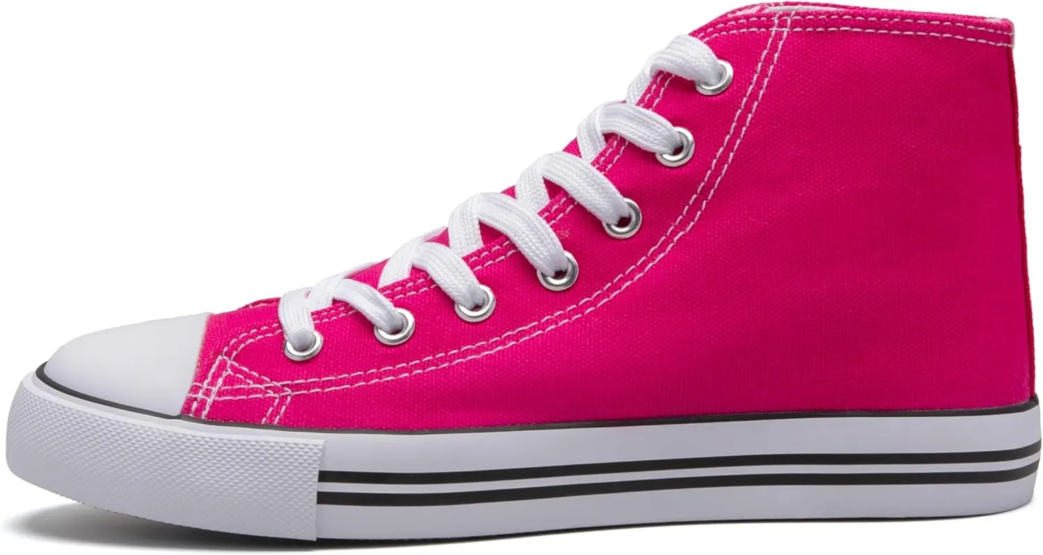 Kid's High Top Sneakers Classic High Tops Canvas Shoes for Girls and Boys, Lace up Tennis Shoes Fashion Canvas Sneakers Casual Shoes for Walking