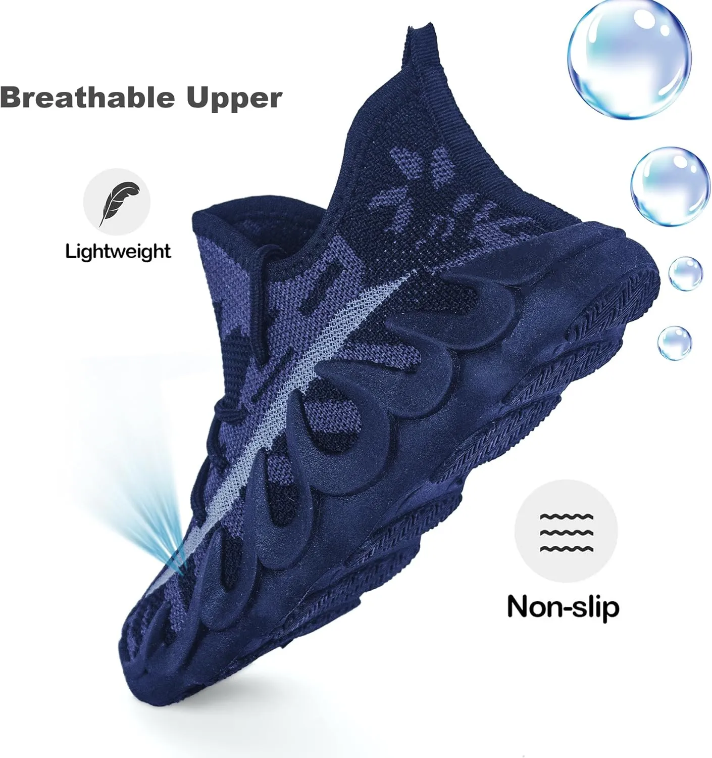 Kids Outdoor Running Shoes, Boys Non-Slip Mesh Lightweight Walking Sneakers, Girls Athletic Sports Tennis Shoes