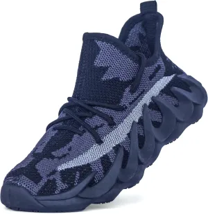 Kids Outdoor Running Shoes, Boys Non-Slip Mesh Lightweight Walking Sneakers, Girls Athletic Sports Tennis Shoes