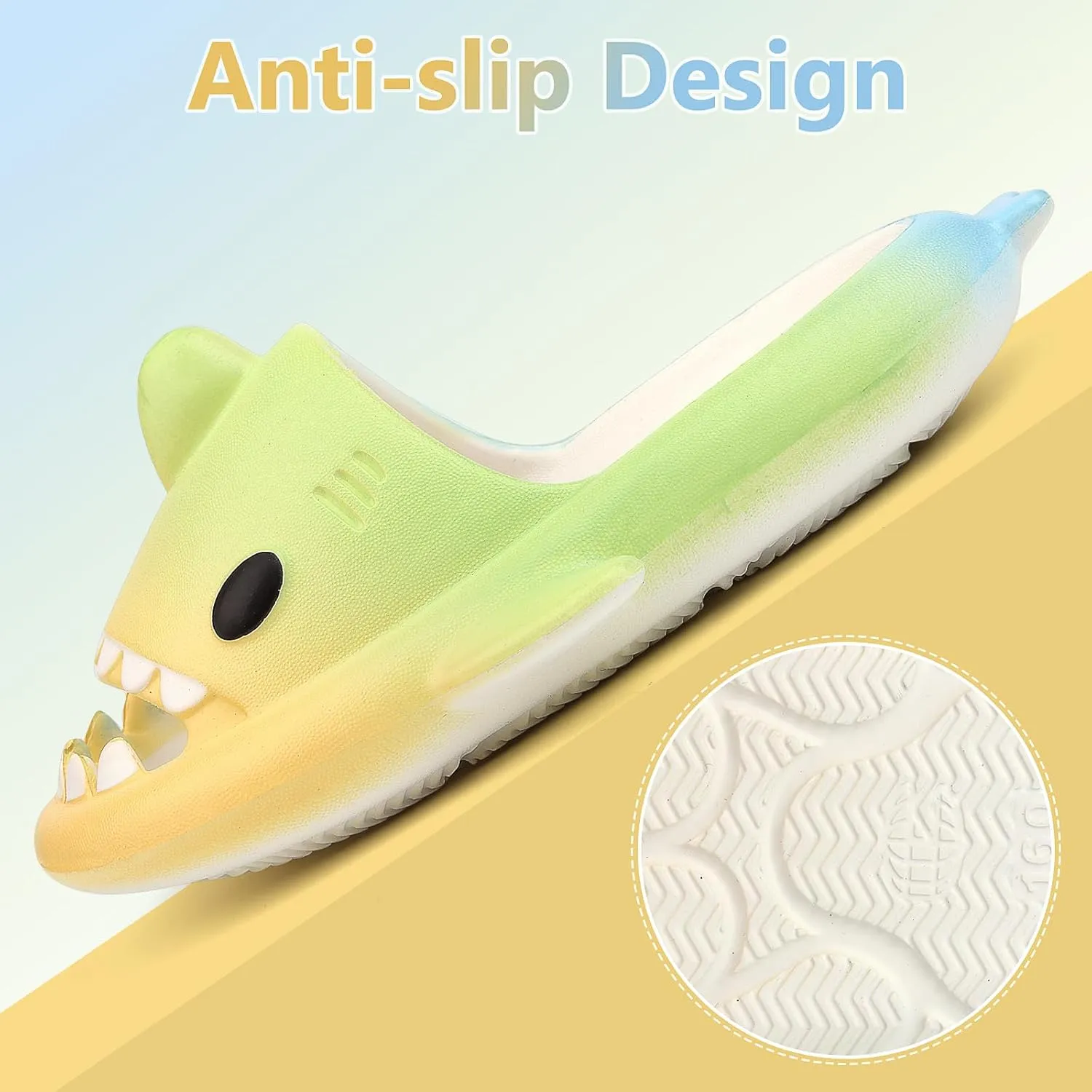 Kids Shark Cloud Slides | Toddler Boys Girls Shower Slippers | Boys Girls Cute Cartoon Fish Flip Flops | Beach Pool Home Sandals | Quick Dry Non-Slip
