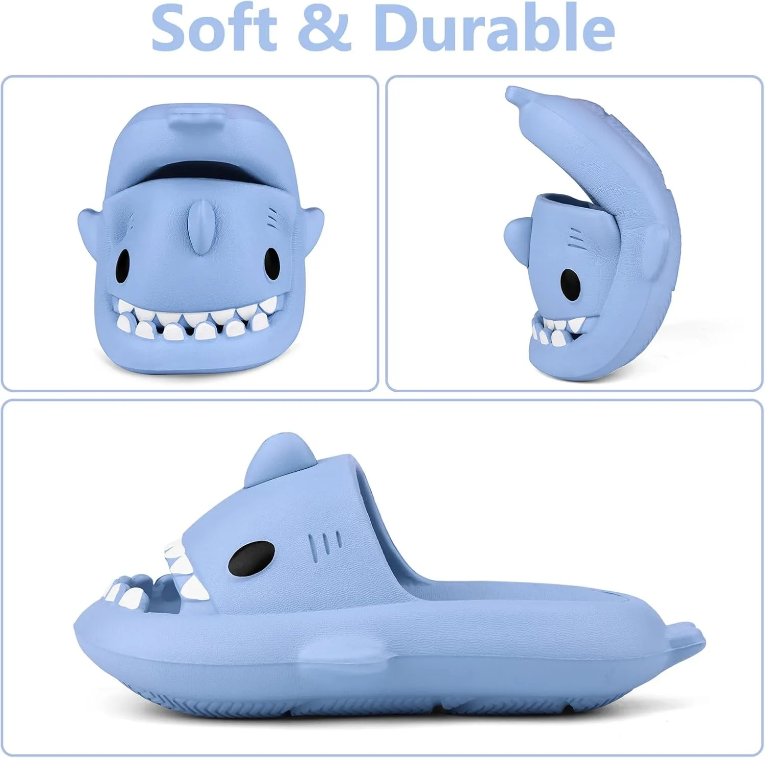 Kids Shark Cloud Slides | Toddler Boys Girls Shower Slippers | Boys Girls Cute Cartoon Fish Flip Flops | Beach Pool Home Sandals | Quick Dry Non-Slip