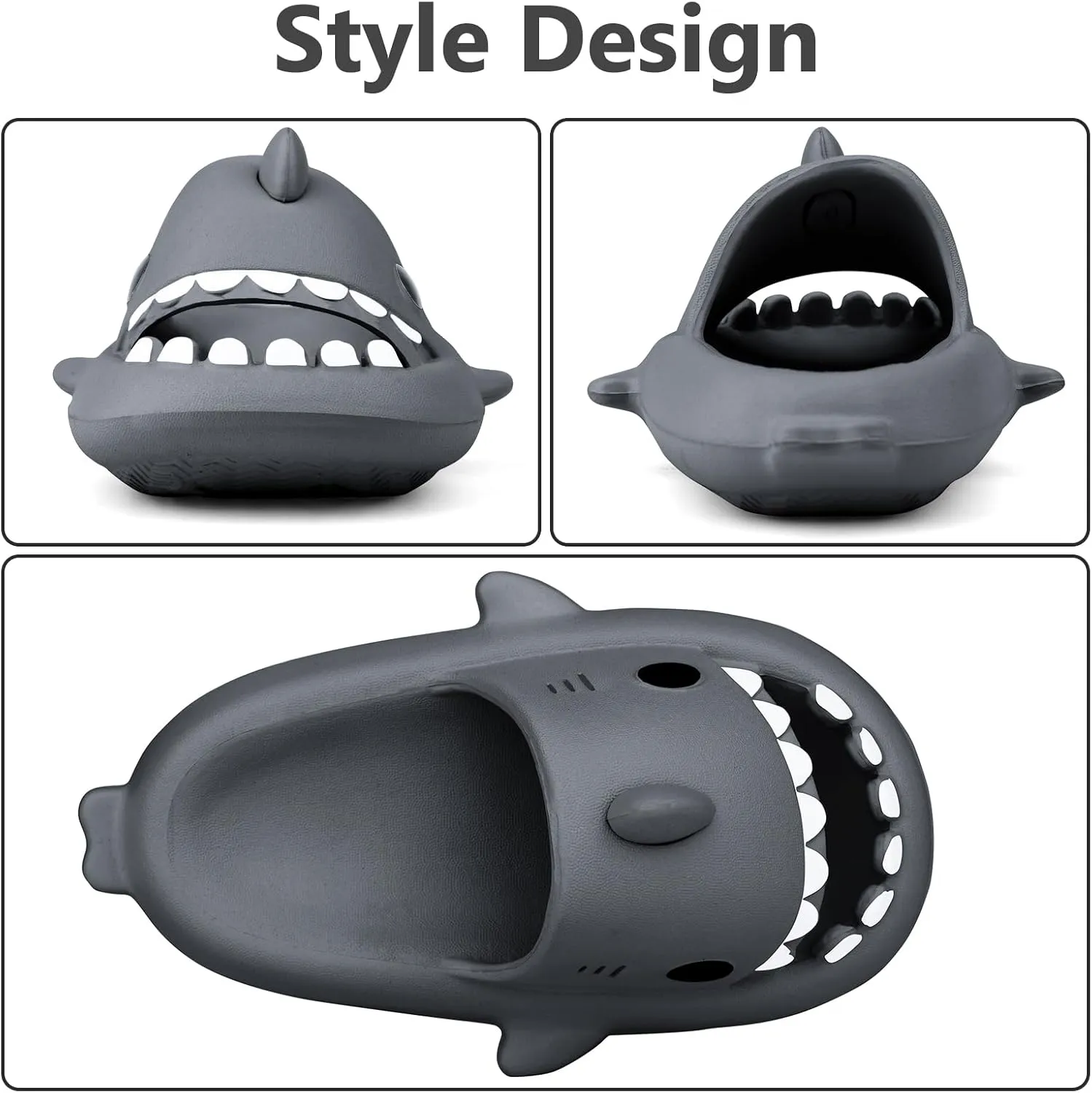 Kids Shark Cloud Slides | Toddler Boys Girls Shower Slippers | Boys Girls Cute Cartoon Fish Flip Flops | Beach Pool Home Sandals | Quick Dry Non-Slip