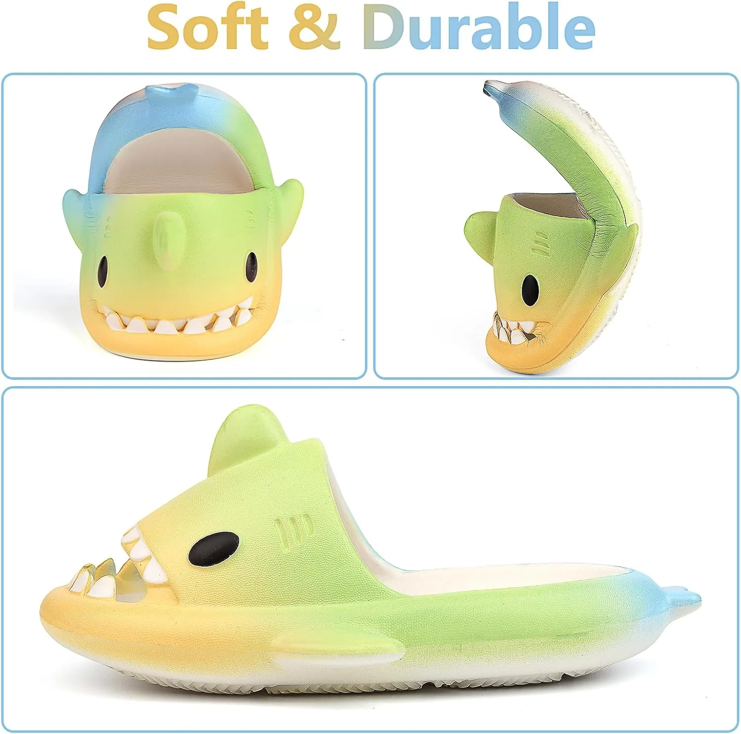 Kids Shark Cloud Slides | Toddler Boys Girls Shower Slippers | Boys Girls Cute Cartoon Fish Flip Flops | Beach Pool Home Sandals | Quick Dry Non-Slip