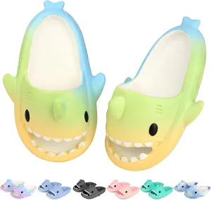 Kids Shark Cloud Slides | Toddler Boys Girls Shower Slippers | Boys Girls Cute Cartoon Fish Flip Flops | Beach Pool Home Sandals | Quick Dry Non-Slip
