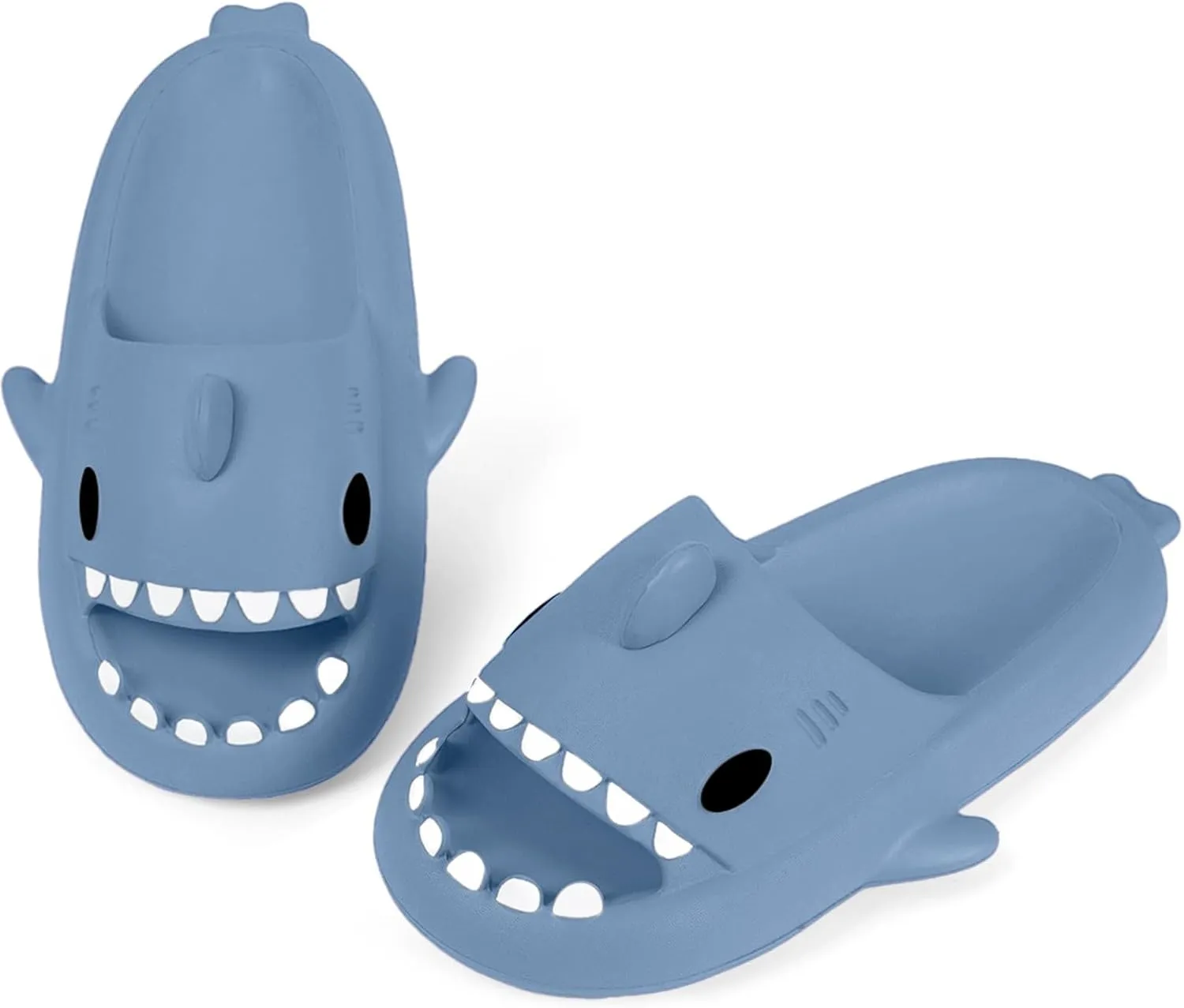 Kids Shark Slides Boys Girls Toddlers Cloud Shower Slippers Cute Cartoon Open Toe Sandals Cushioned Thick Sole Beach Pool Shoes