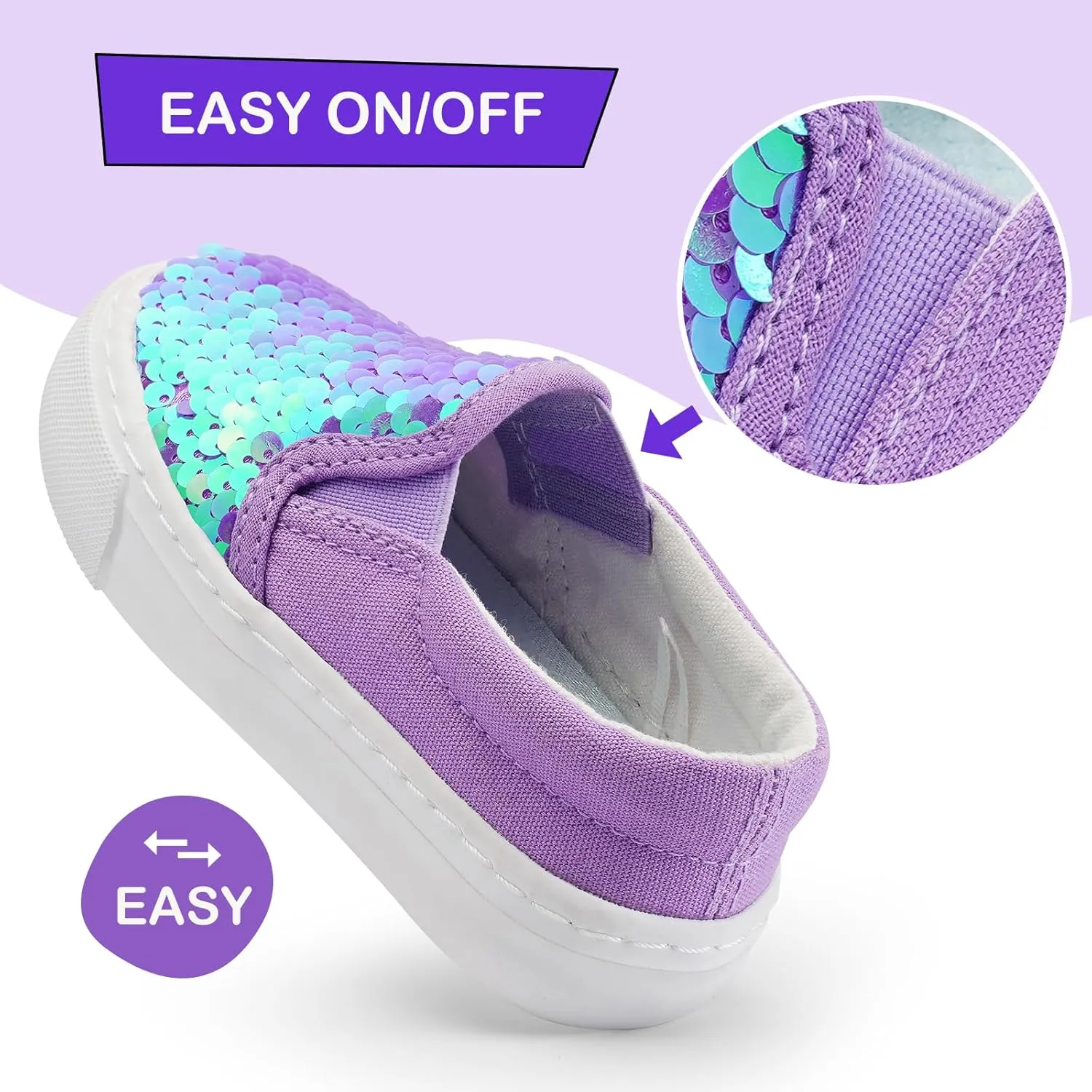 Kids Shoes Toddlers Canvas Sneakers Slip-on Comfortable Light Weight Causal Running Tennis Shoes for Boys Girls(Toddle/Little Kids/Big Kids)