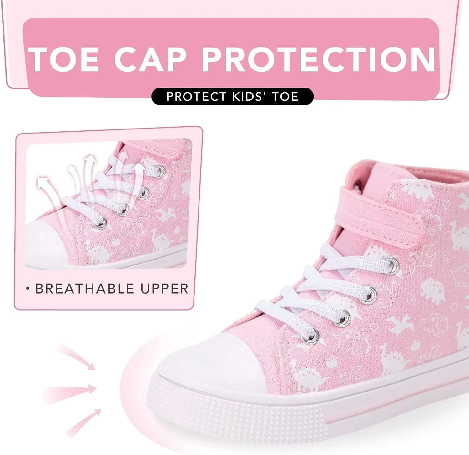 Kids Toddler Sneakers Girls Boys High Top Canvas Shoes Unisex-Child Casual Shoes