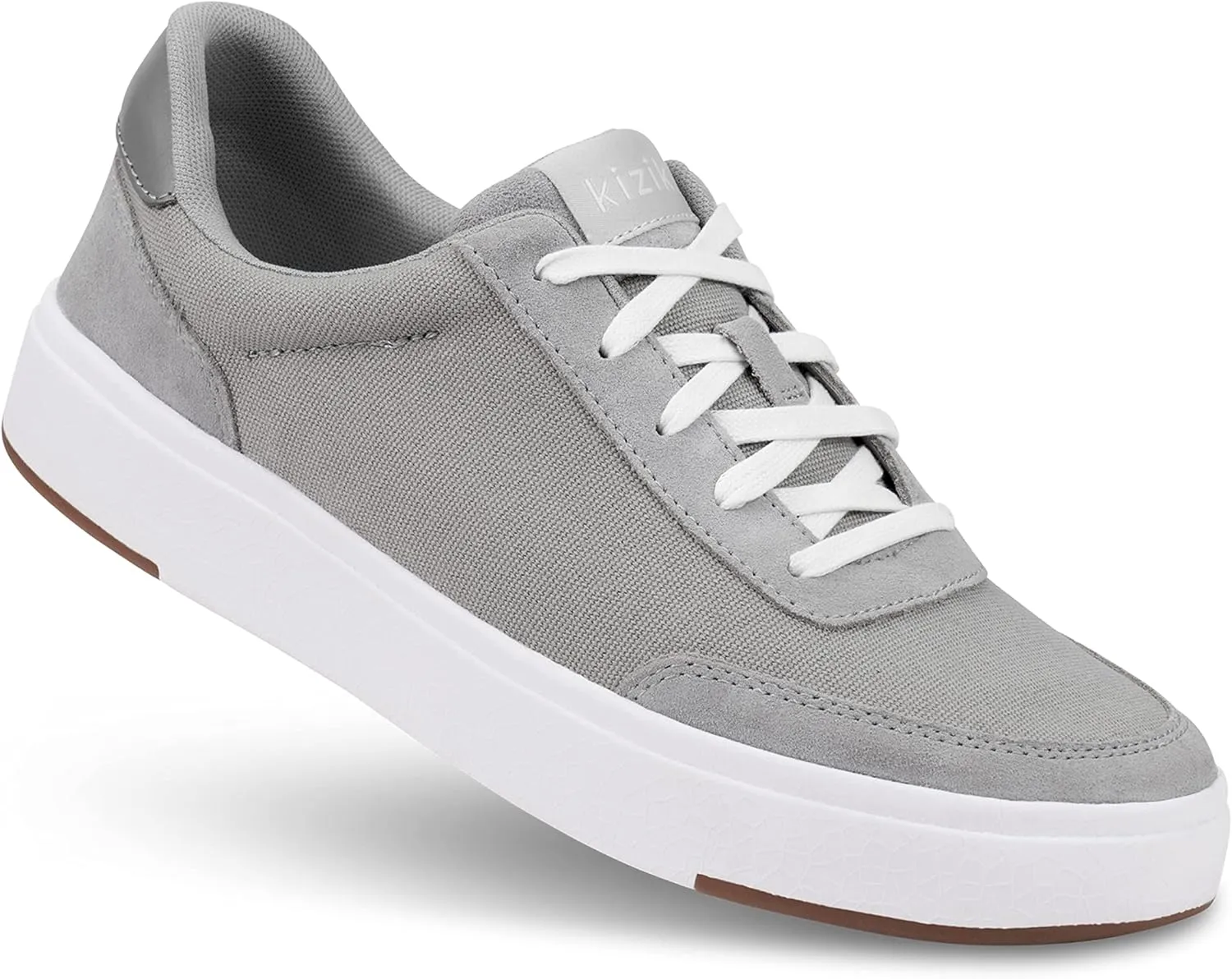 Kizik Shoes: Prague Comfortable Breathable Canvas and Suede Leather Slip On Sneakers, Convenient Hands Free | Casual for Men, Women and Elderly | Stylish Shoes for Everyday - Wide Width