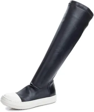 Kluolandi Women's Stretch Flat Over The Knee Thigh High Boots Comfort Knee-high Sneakers