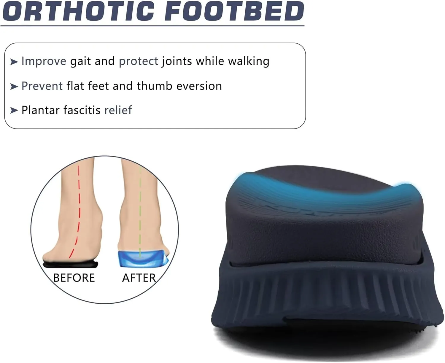 KuaiLu Mens Hiking Sandals with Arch Support Orthopedic Walking Recovery Sandals for Plantar Fasciitis Open Toe Summer Athletic Sport Comfortable Cushion Breathable Outdoor Water Sandals Size7-13