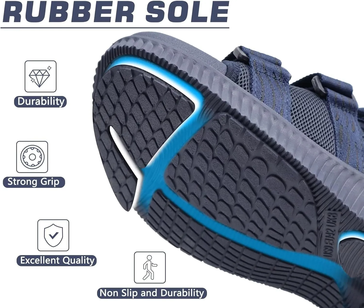 KuaiLu Mens Hiking Sandals with Arch Support Orthopedic Walking Recovery Sandals for Plantar Fasciitis Open Toe Summer Athletic Sport Comfortable Cushion Breathable Outdoor Water Sandals Size7-13