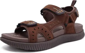 KuaiLu Mens Hiking Sandals With Arch Support Sport Recovery Athletic Walking Sandals For Man Outdoor Summer Casual Thick Cushion Beach Water Fisherman Sandal Size 7-15