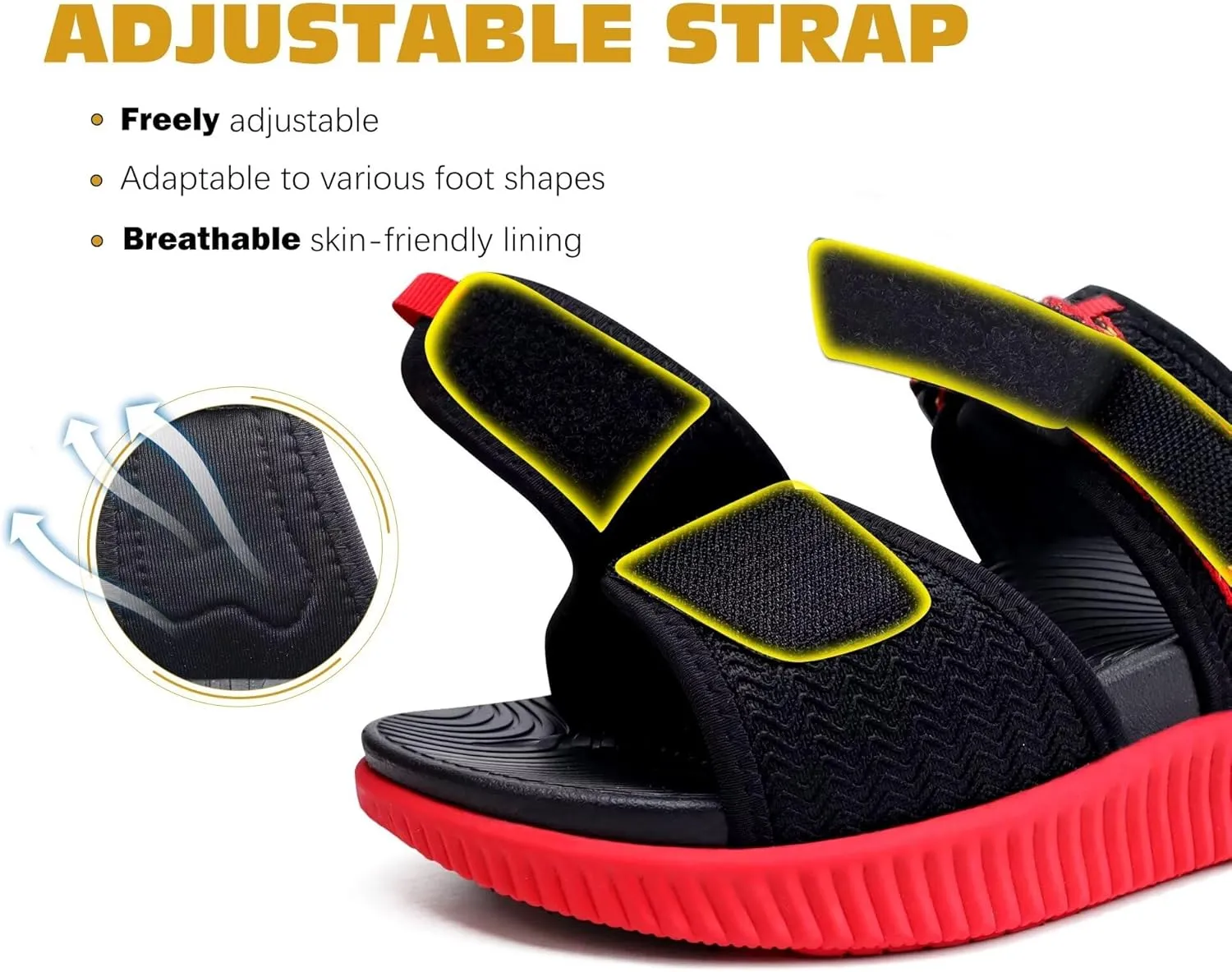 KuaiLu Womens Fashion Orthotic Slides Ladies Athletic Thick Cushion Recovery Sandals Adjustable Strap Slip On Walking Sandles With Comfortable Plantar Fasciitis Arch Support