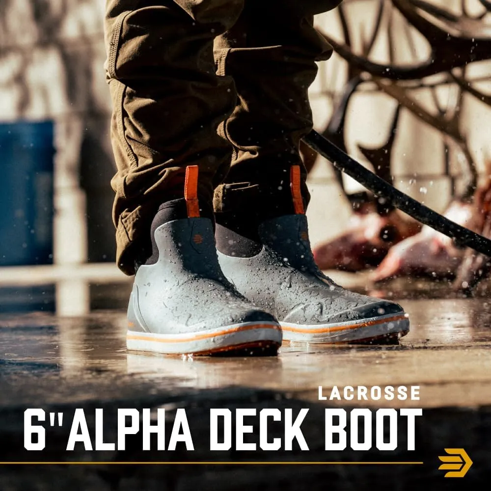 LaCrosse Alpha Deck Boot 6" - Rain Boots Men, Waterproof Boots for Men, Durable Outdoor Boots for Men, Comfort Fit