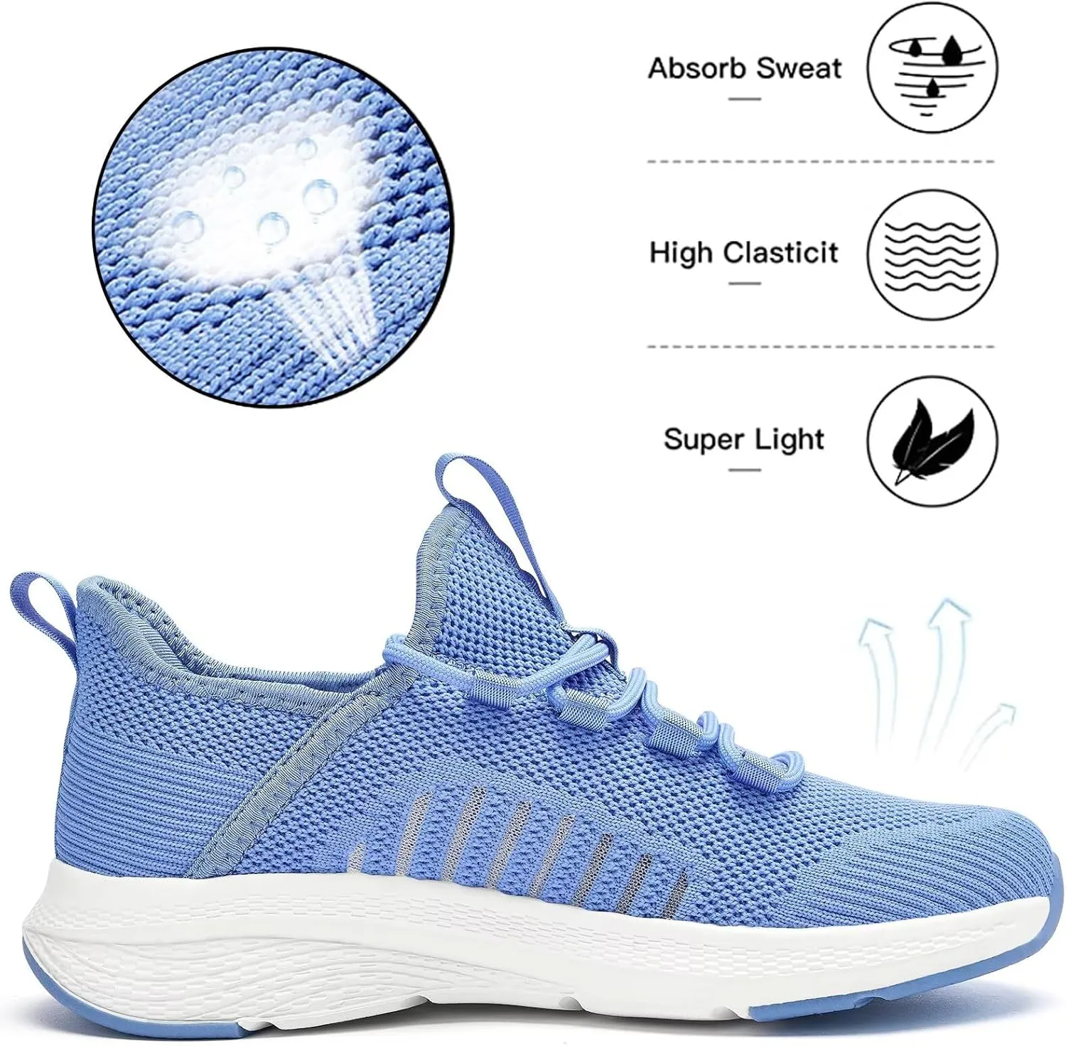 Lamincoa Women Slip on Walking Sneakers Non Slip Running Shoes Lightweight Sport Gym Casual Shoes Workout Tennis Sneakers for Women