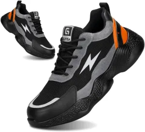 LAoutun Steel Toe Shoes for Men Women Safety Work Shoes Indestructible Steel Toe Sneakers Lightweight Work Shoes Toe Shoes