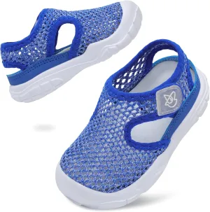 LeIsfIt Toddler Sandals Boys Girls Wide Sandals Kids Water Sandals Barefoot Water Shoes for Beach Swim Lightweight Closed Toe Summer Sandals