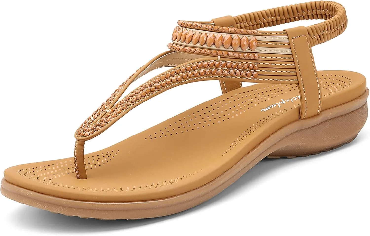 Littleplum Womens Sandals Comfort Arch Support Sandals Summer Walking Shoes Casual Ankle Elastic Flip Flops Shoes