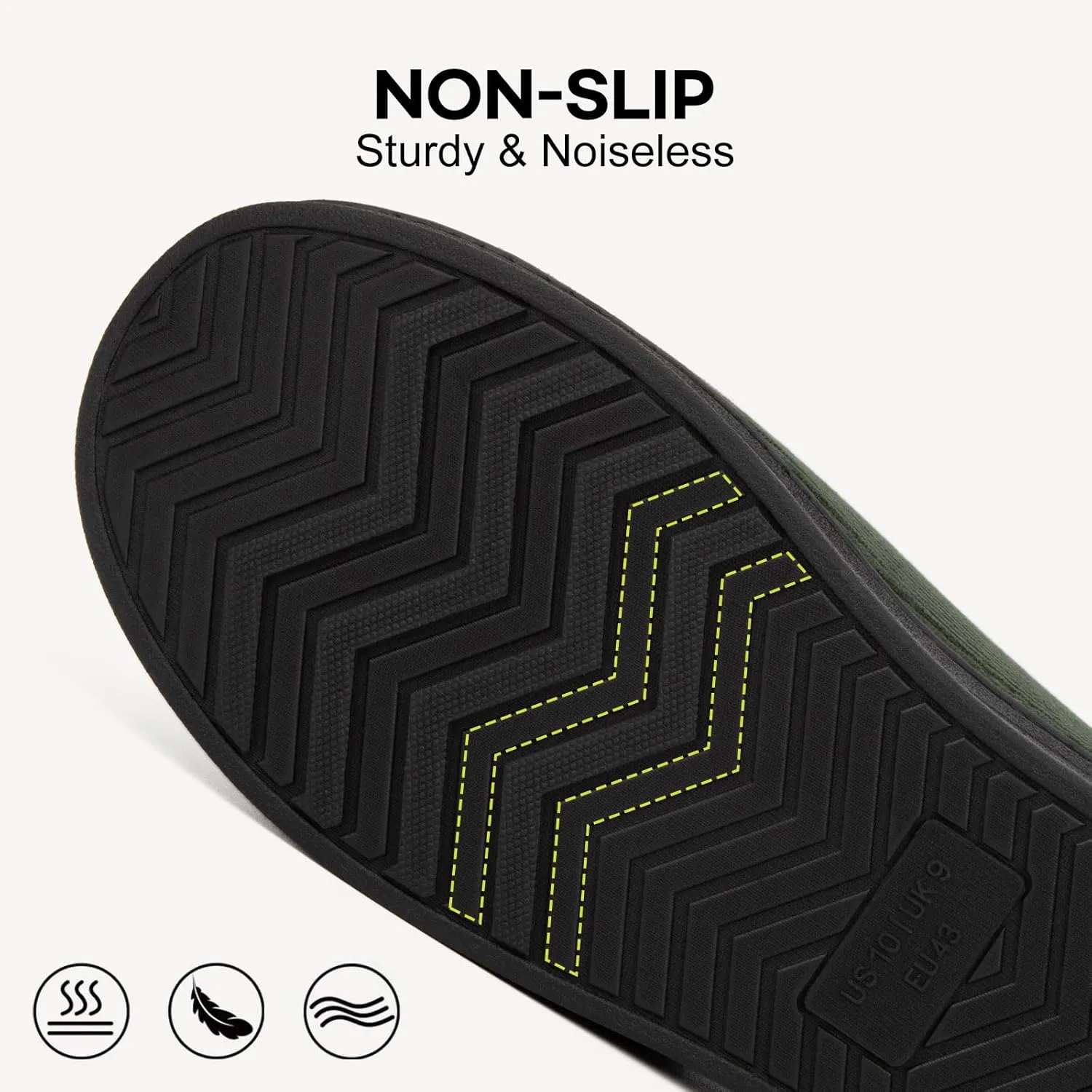 LongBay Men's Memory Foam Diabetic Slippers Comfy Warm Plush Fleece Arthritis Edema Swollen House Shoes