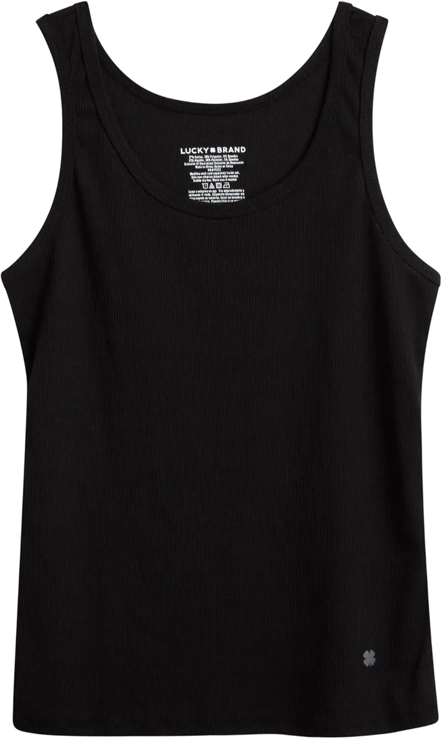 Lucky Brand Women's Tank Top - 3 Pack Stretch Cotton Scoop Neck Ribbed Sleeveless T-Shirt (S-XL)