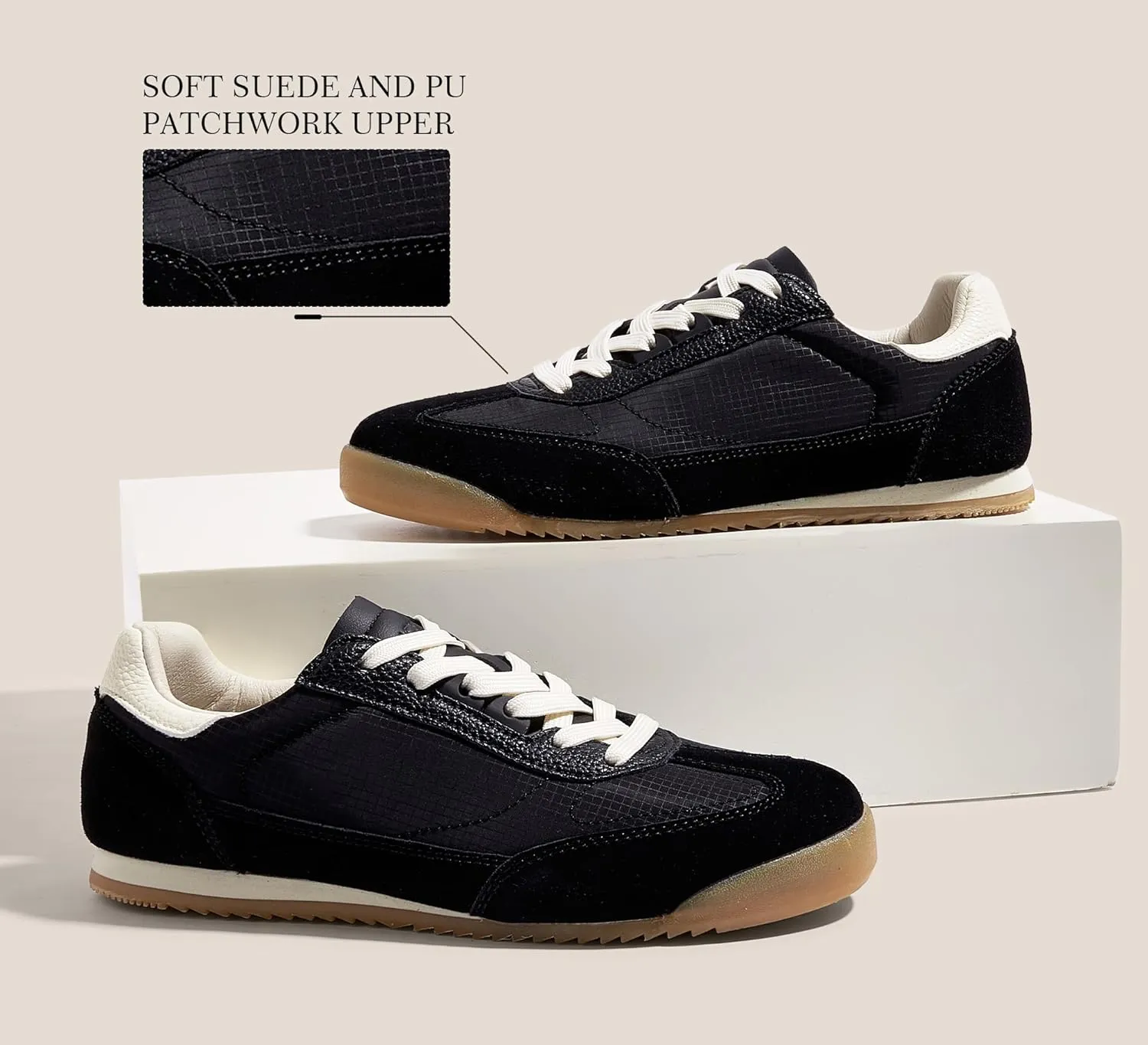 LUCKY STEP Women's Fashion Sneakers Neutral Comfortable Walking Running Gym Workout Shoes