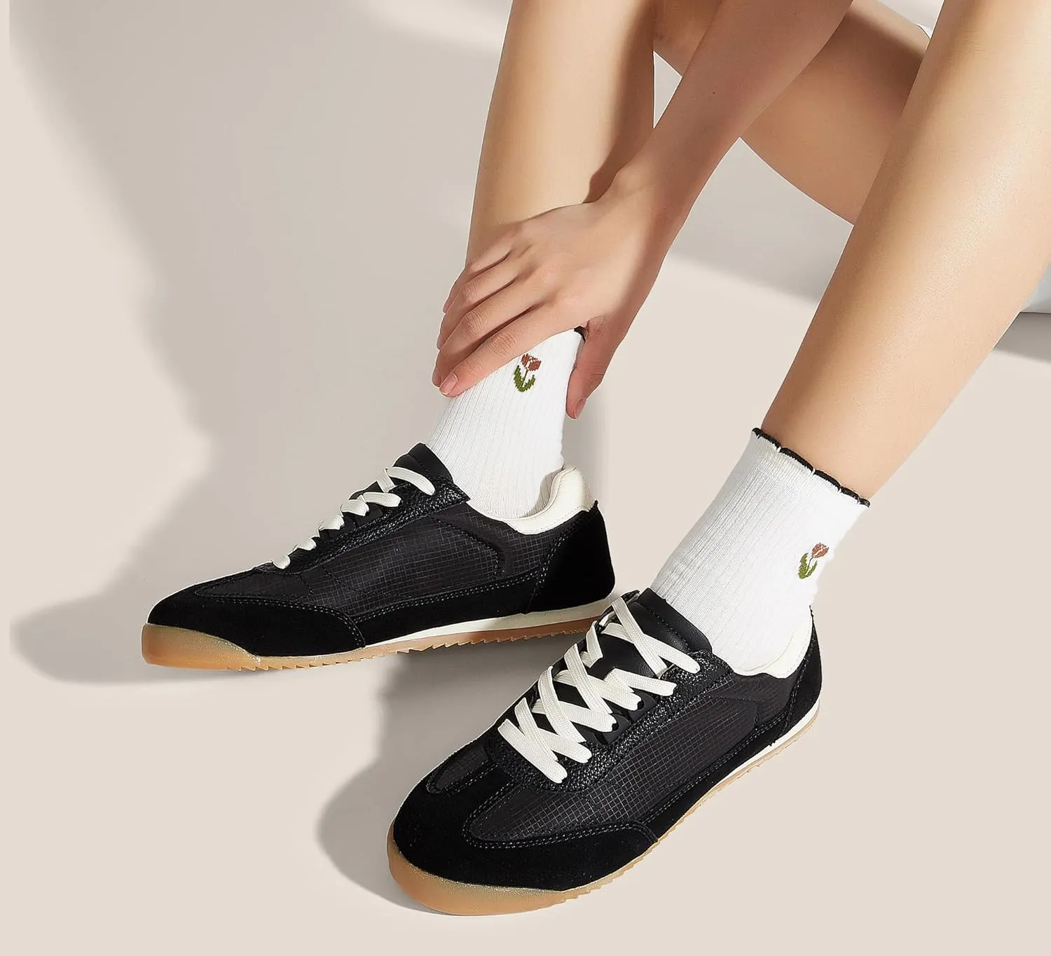 LUCKY STEP Women's Fashion Sneakers Neutral Comfortable Walking Running Gym Workout Shoes