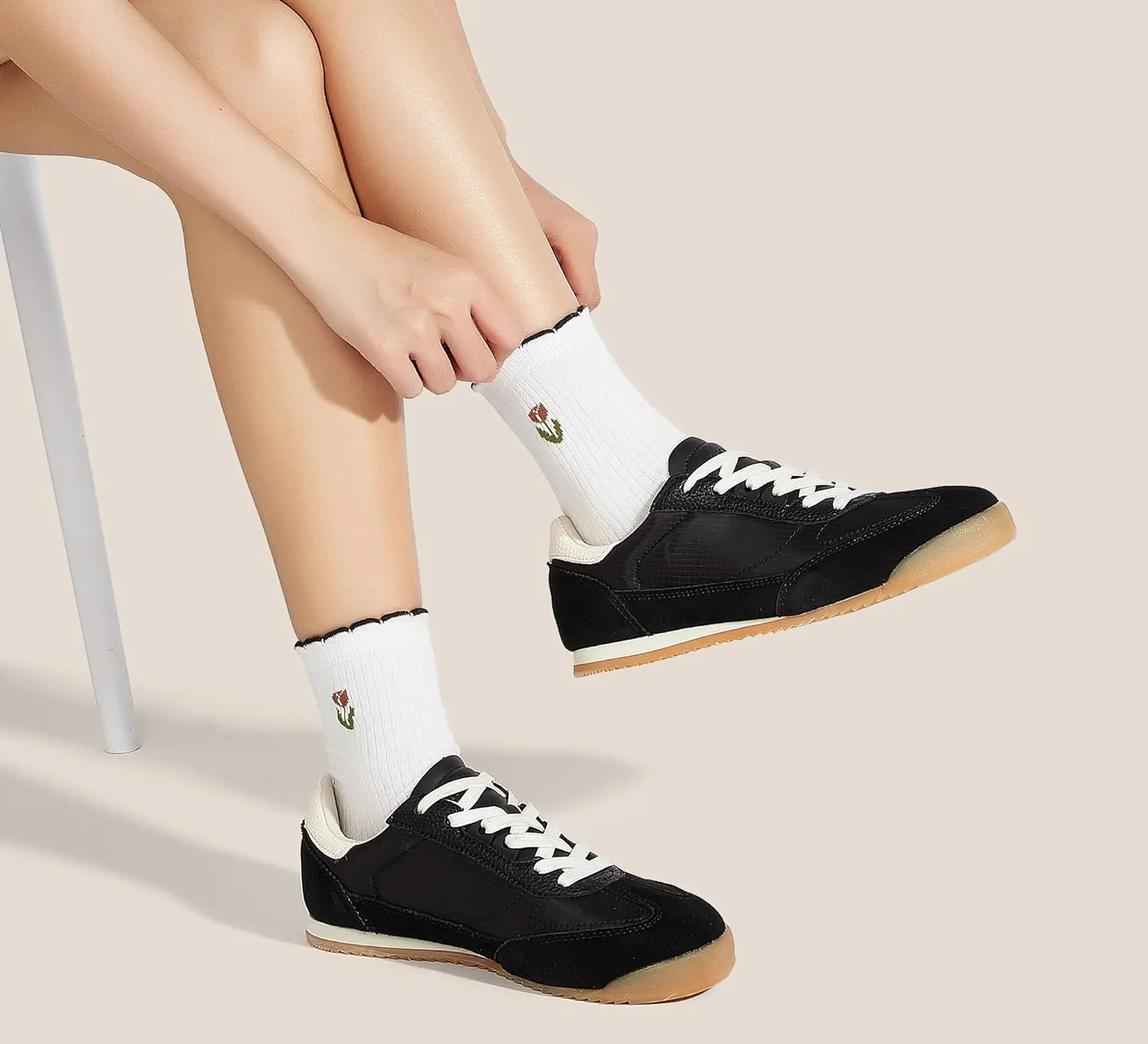 LUCKY STEP Women's Fashion Sneakers Neutral Comfortable Walking Running Gym Workout Shoes