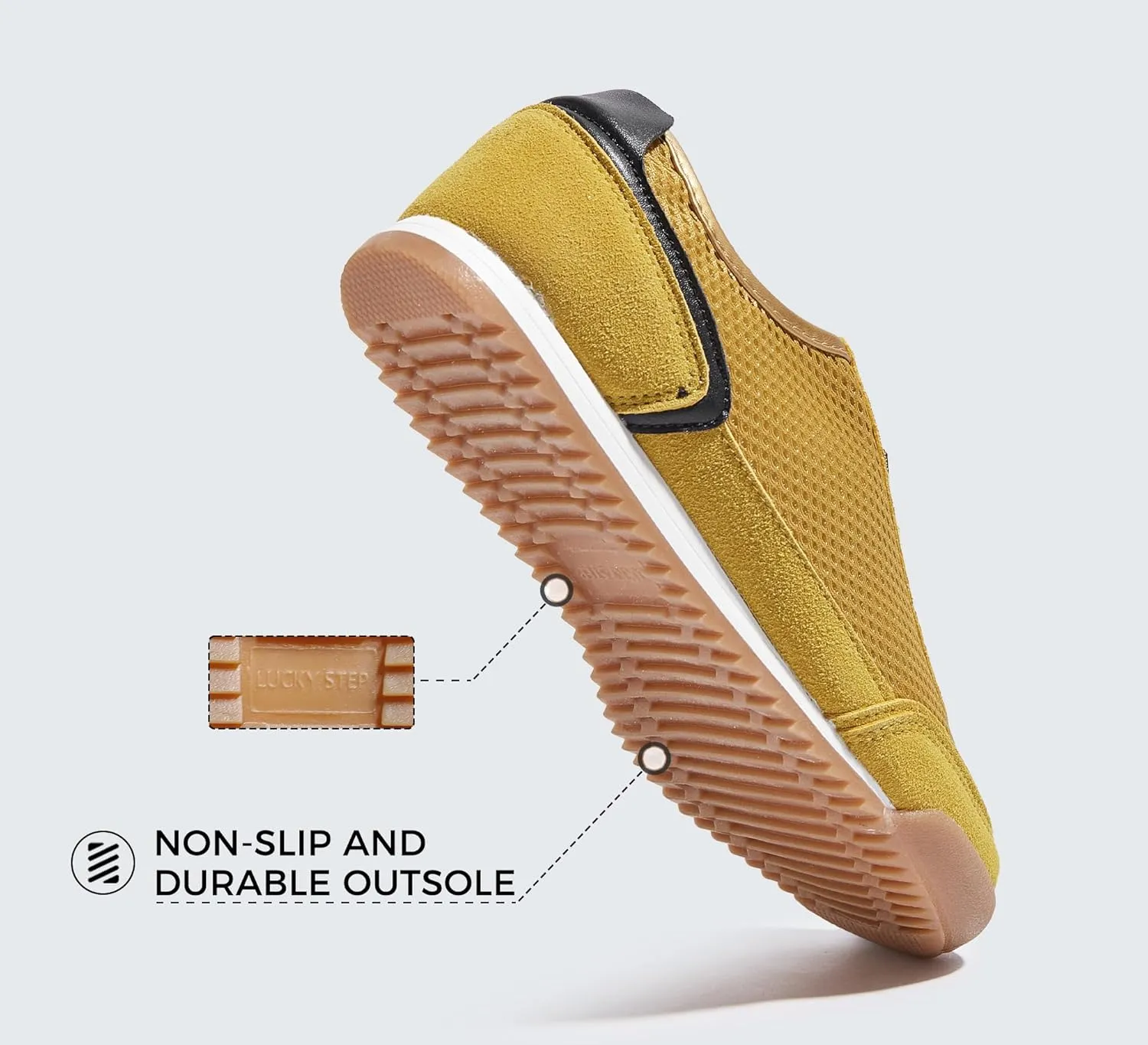 LUCKY STEP Women's Mesh Casual Fashion Sneakers Retro Breathable Walking Shoes Lightweight Classic Tennis Trainers