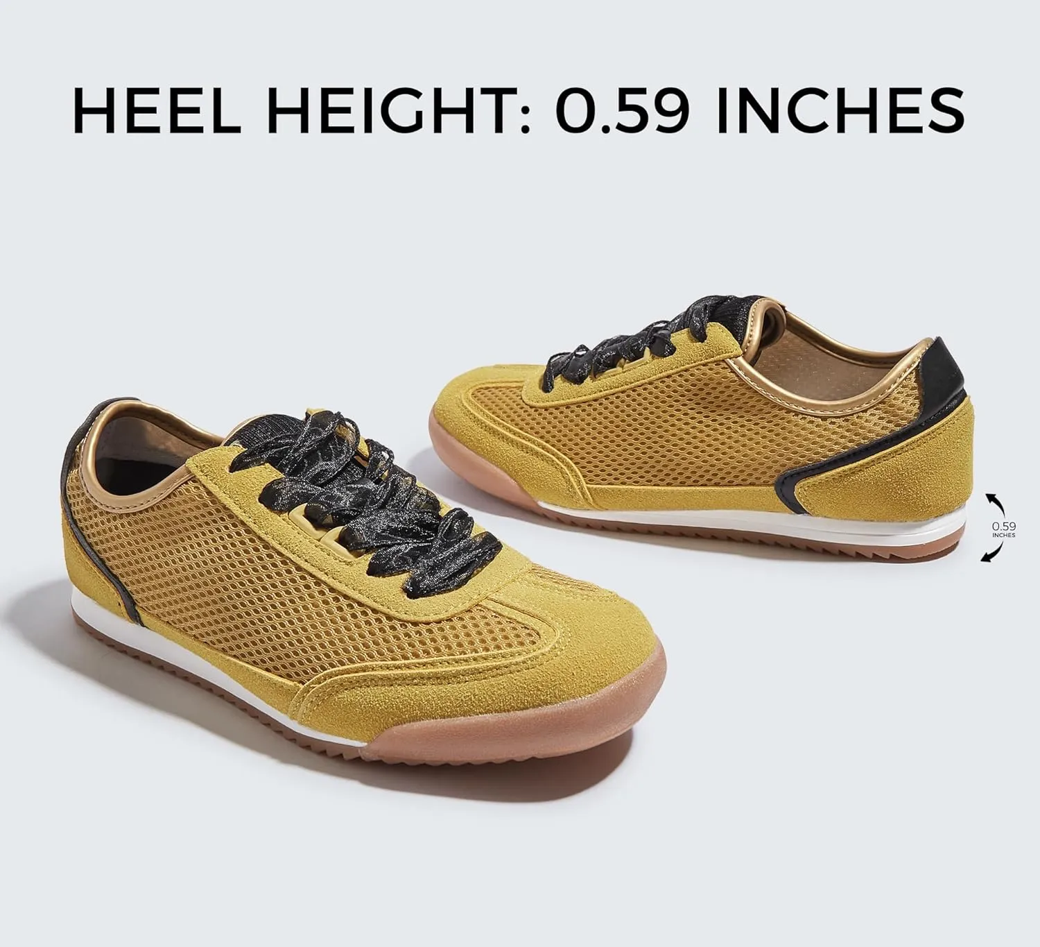 LUCKY STEP Women's Mesh Casual Fashion Sneakers Retro Breathable Walking Shoes Lightweight Classic Tennis Trainers