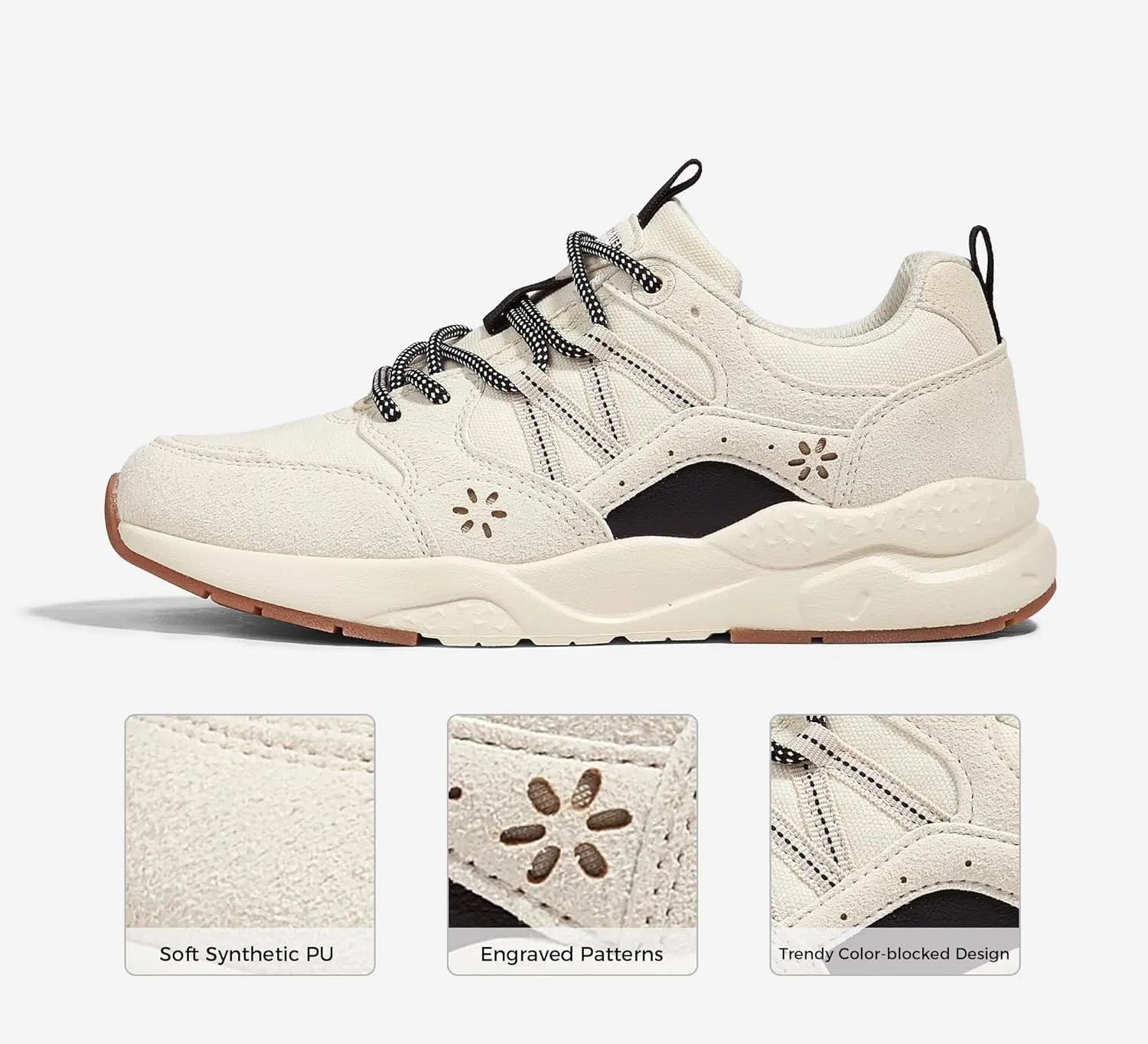 LUCKY STEP Women's Platform Fashion Sneakers Classic Casual Walking Shoes Running Trendy Travel Tennis Colorful Footwear