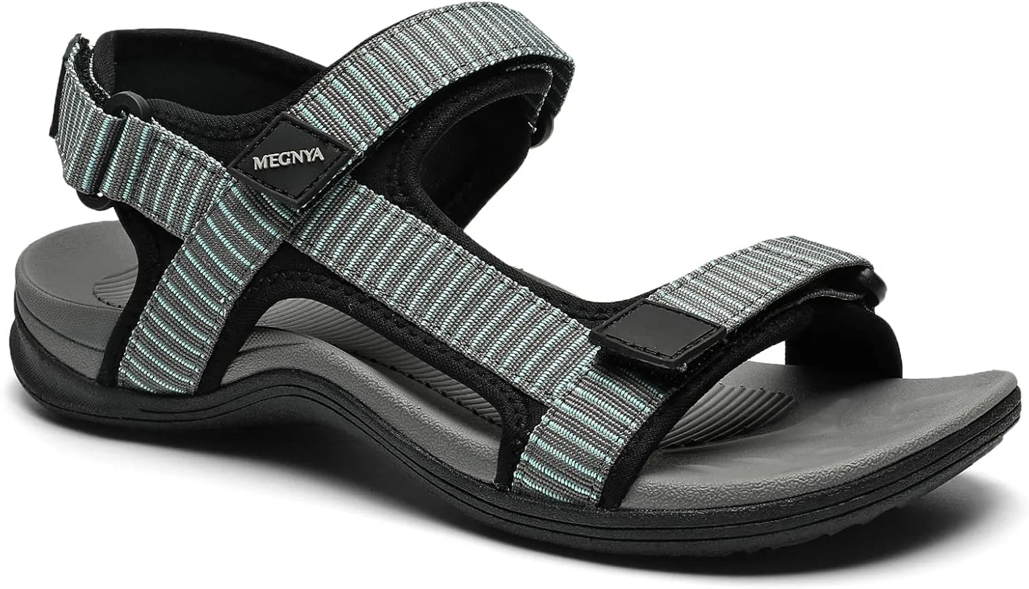 MEGNYA Comfortable Hiking Sandals for Womens, Classic Sport Walking Sandals with Adjustable Straps, Casual Summer Athletic Sandals for Trekking, Camping, Trip