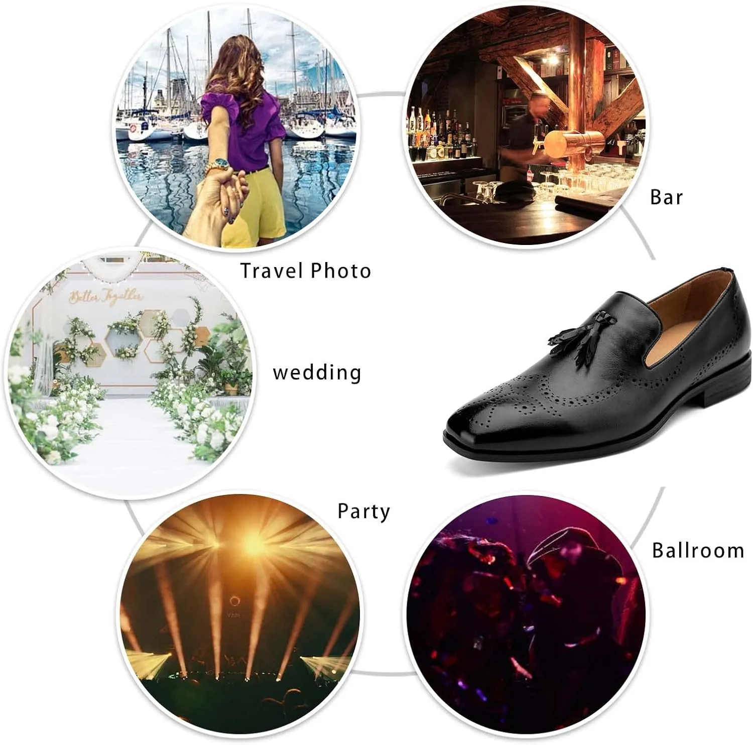 Meijiana Mens Loafers Wedding Dress Shoes Slip-On Loafers for Men Tuxedo Suit Shoes