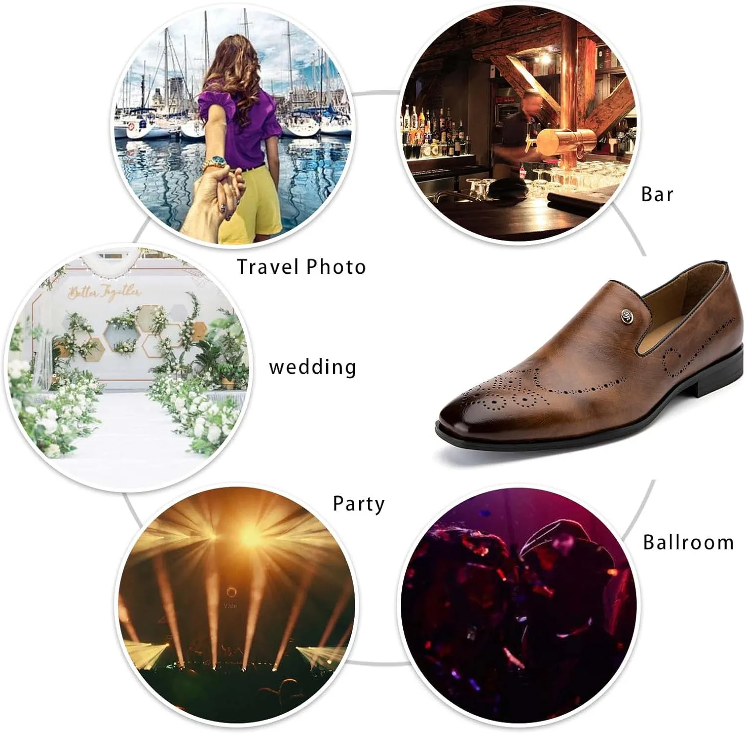 Meijiana Mens Loafers Wedding Dress Shoes Slip-On Loafers for Men Tuxedo Suit Shoes