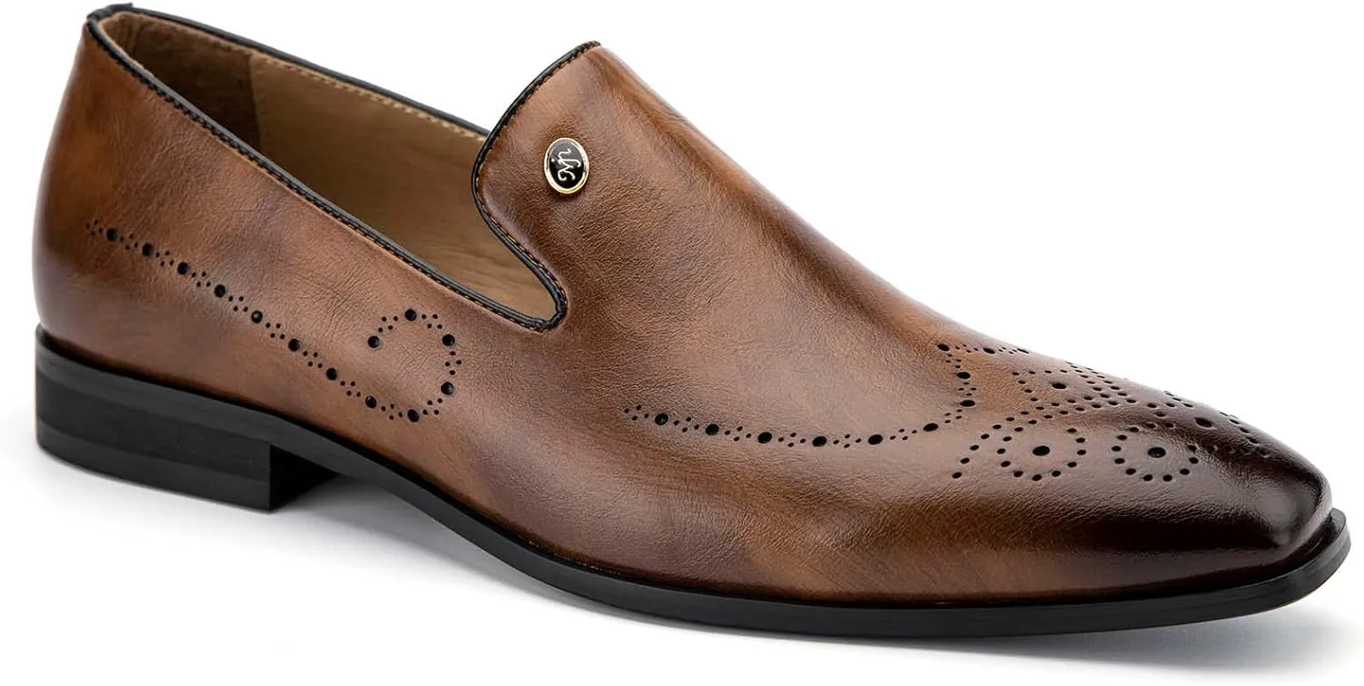 Meijiana Mens Loafers Wedding Dress Shoes Slip-On Loafers for Men Tuxedo Suit Shoes