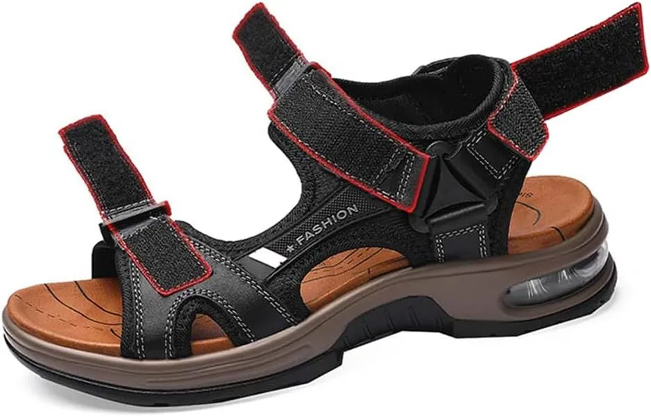 Mens Athletic Sandals Open Toe Hiking Outdoor Non-slip Sandals Air Cushion Sport Casual Beach Sandals