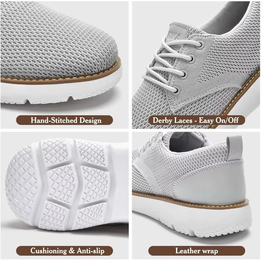 Men's Breathable Mesh Comfortable Business Casual Shoes with Sneakers Design for Long Standing, Office Work, Formal Occasions & Walking