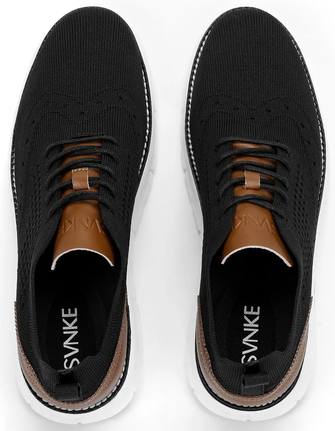 Men's Casual Dress Oxfords Shoes Breathable Knit Leisure Fashion Sneakers Lightweight Comfortable Walking Shoes