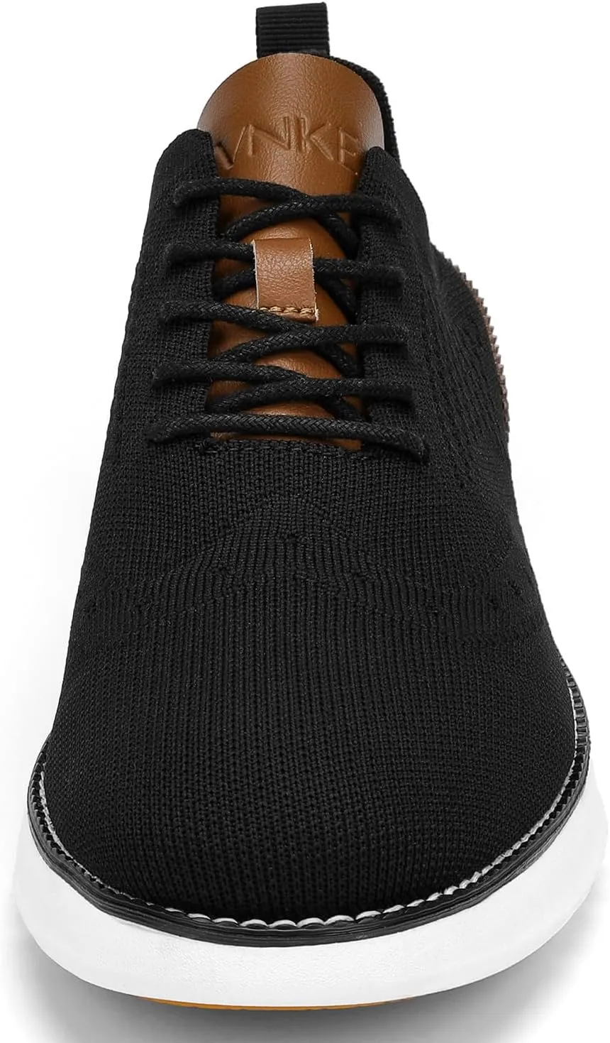 Men's Casual Dress Oxfords Shoes Breathable Knit Leisure Fashion Sneakers Lightweight Comfortable Walking Shoes
