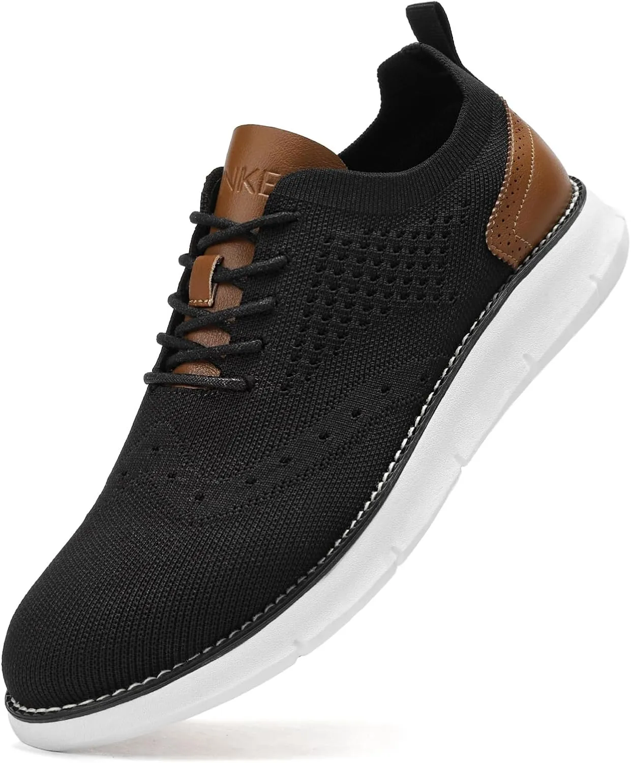 Men's Casual Dress Oxfords Shoes Breathable Knit Leisure Fashion Sneakers Lightweight Comfortable Walking Shoes