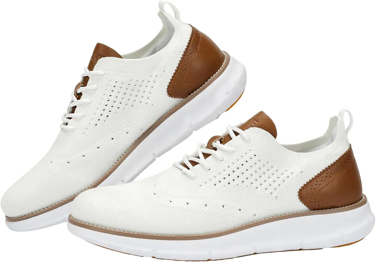 Men's Casual Dress Oxfords Shoes Breathable Knit Leisure Fashion Sneakers Lightweight Comfortable Walking Shoes